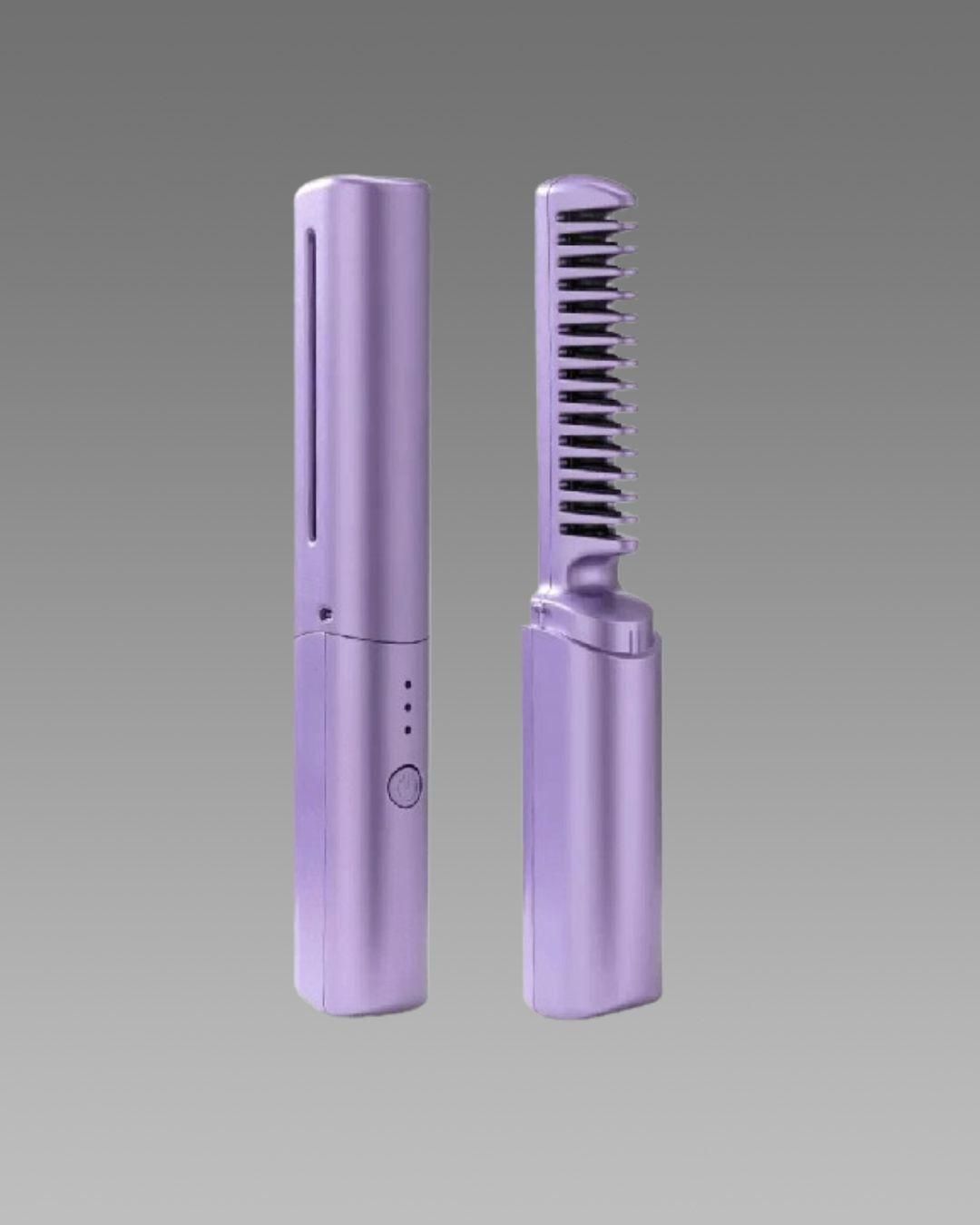 ❤️ Meneflix Portable Mini Hair Straightener Cordless Rechargeable Mini Adjustable Hair Straightener Hot Comb ❤️