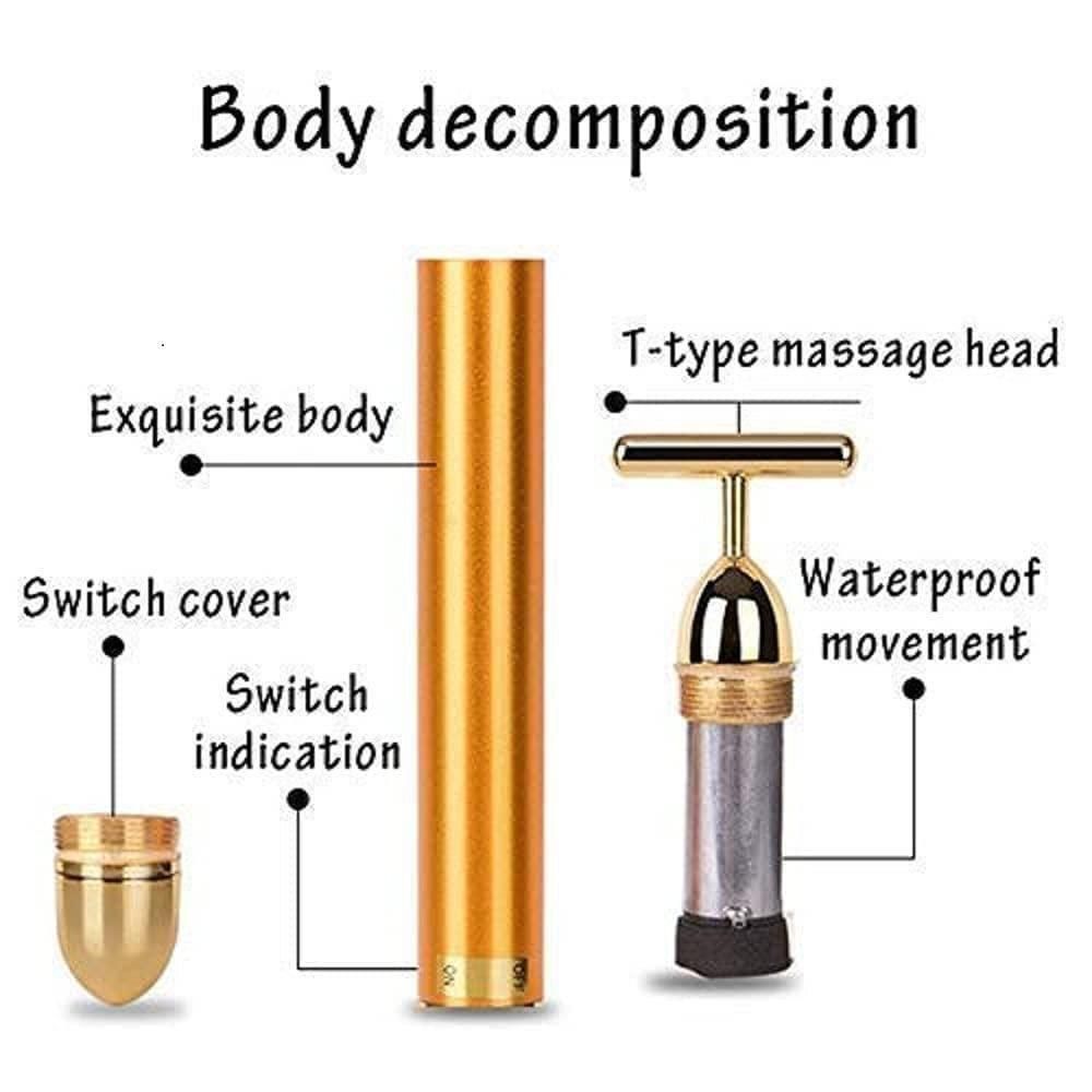 🔥24K Gold Energy Beauty Bar Electric Facial Massage Roller🔥