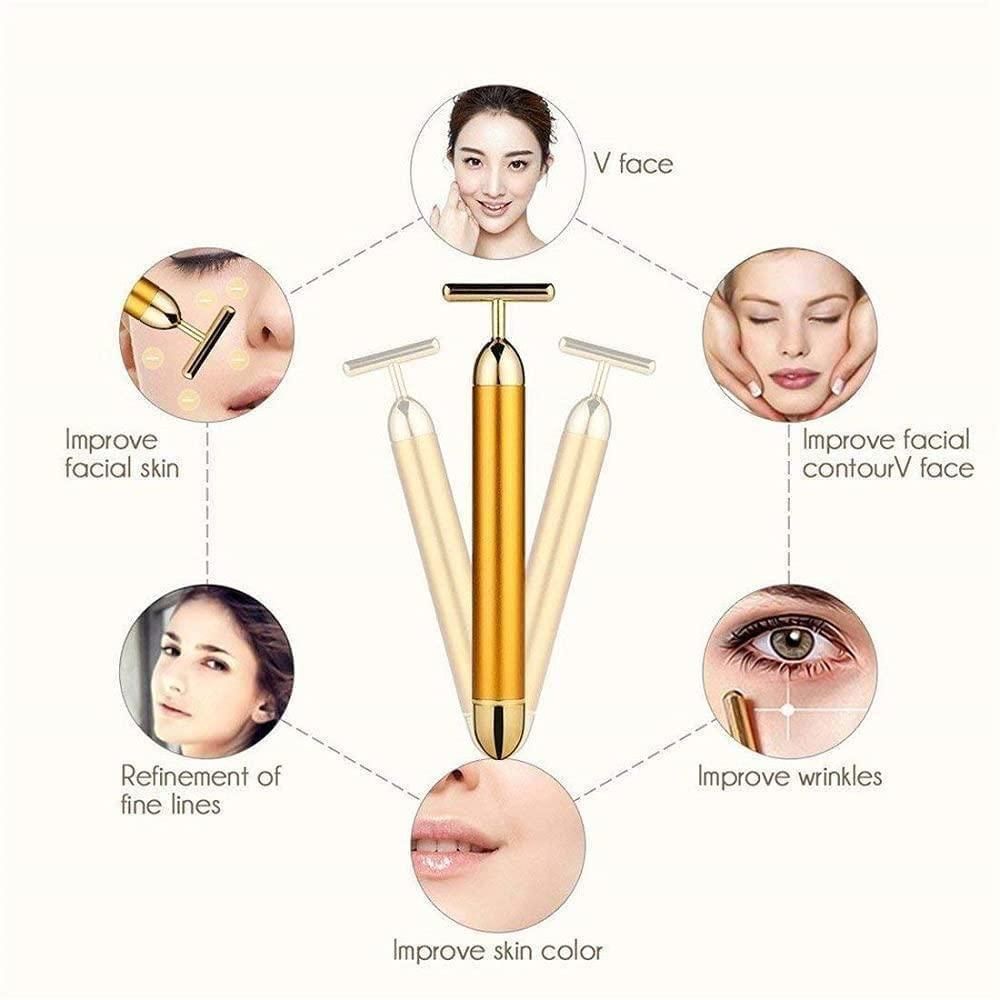 🔥24K Gold Energy Beauty Bar Electric Facial Massage Roller🔥