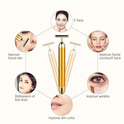 🔥24K Gold Energy Beauty Bar Electric Facial Massage Roller🔥