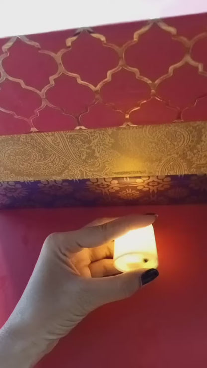 Plastic Flameless LED Tealight White Candles Smokeless Candles -12
