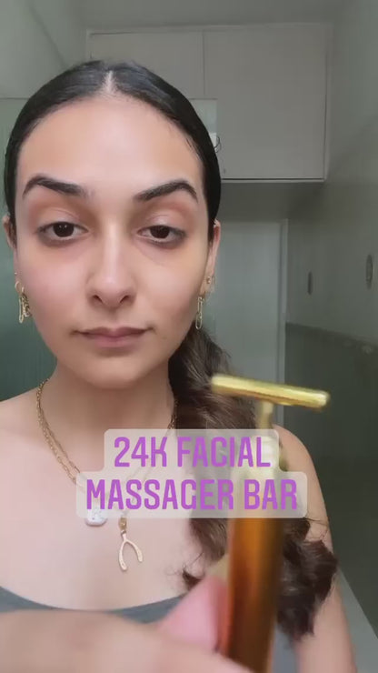 🔥24K Gold Energy Beauty Bar Electric Facial Massage Roller🔥